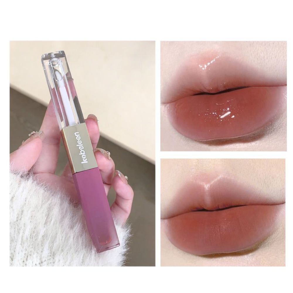 Matte Velvet Lip Tint Long Lasting - Двусторонняя помада Kobeleen с зеркальным эффектом,