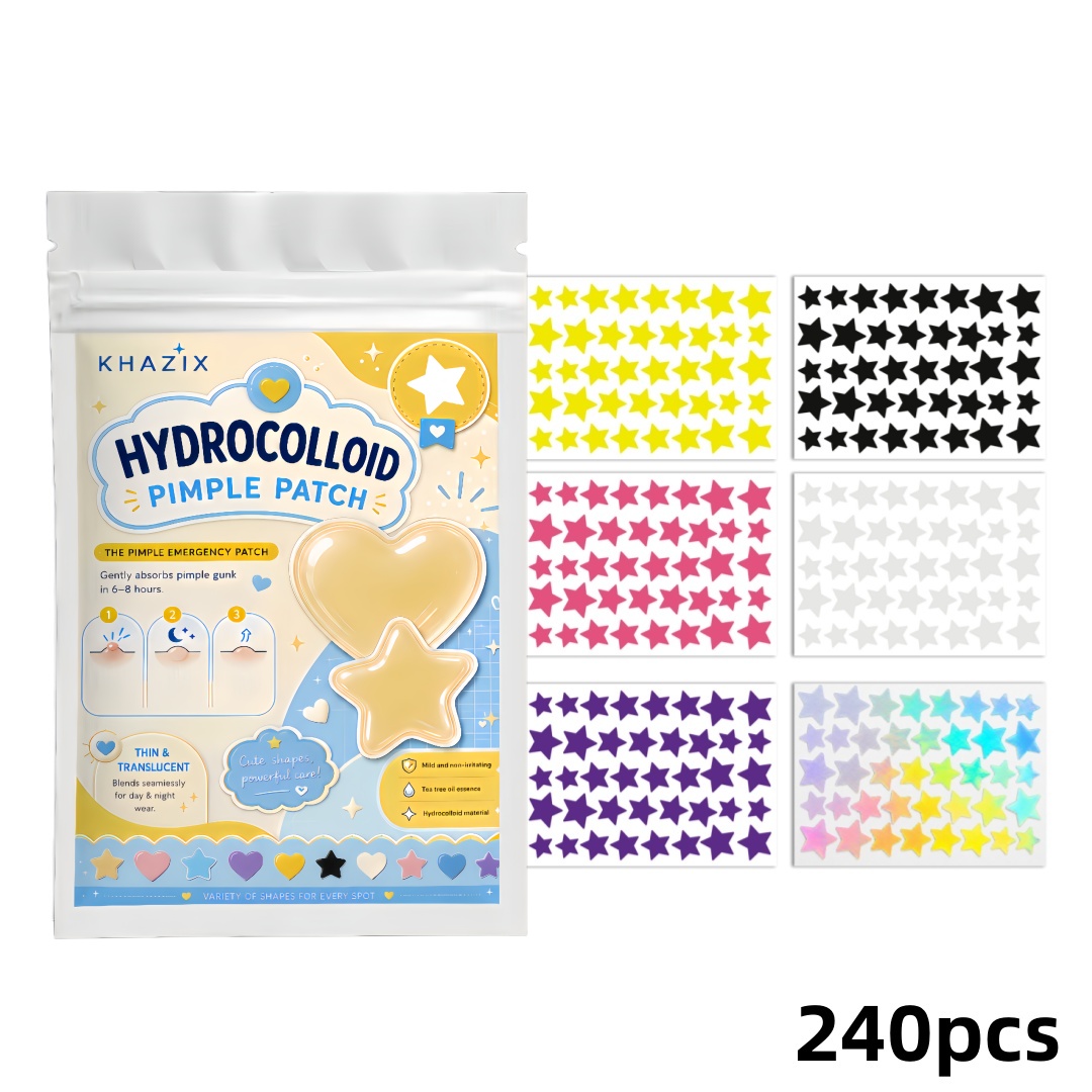 Hydrocolloid Pimple Patch - 240 шт. гидроколлоидных патчей-звездочек от прыщей