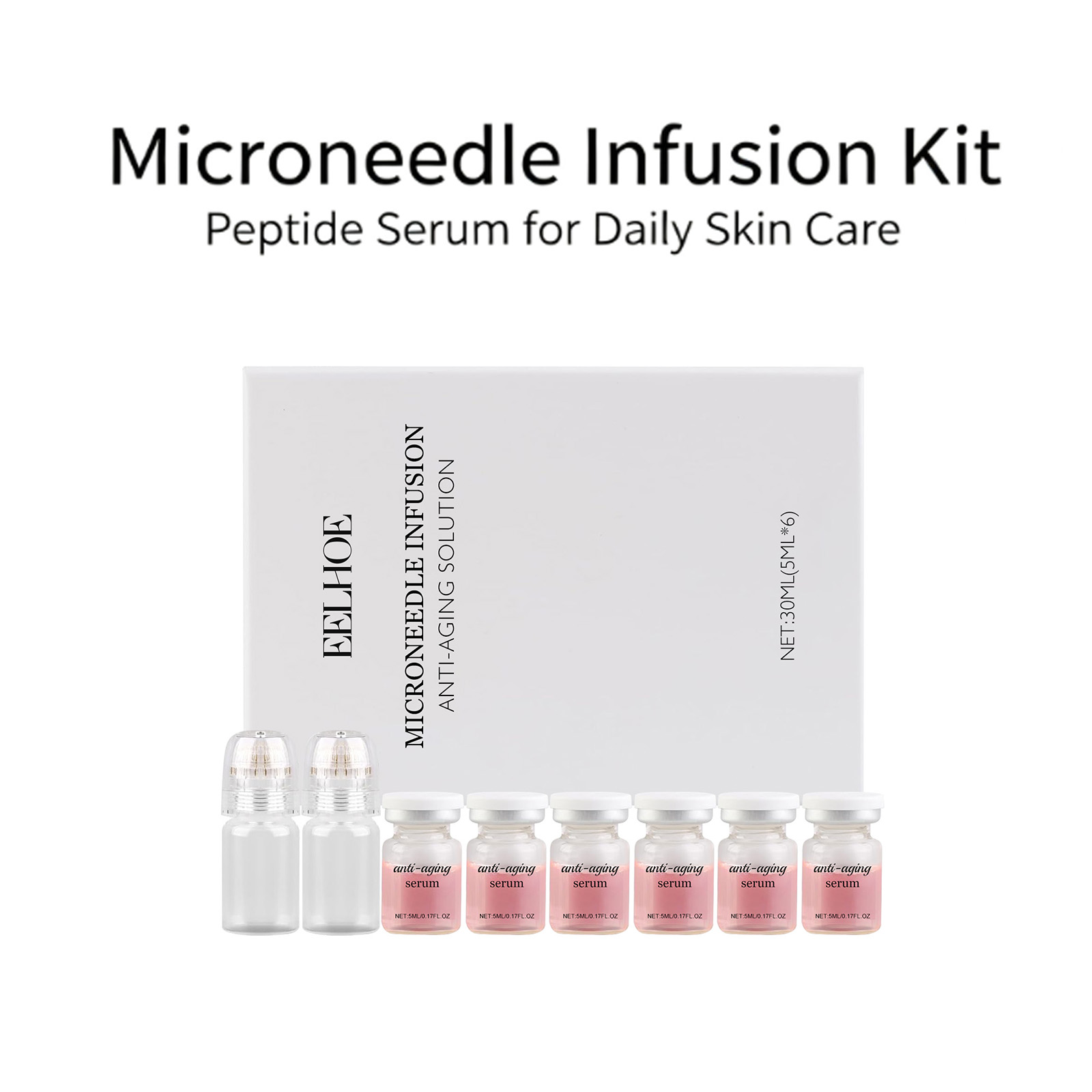 Hyaluronic Acid Facial Serum - Набор сывороток с микроиглами 0,2 мм,