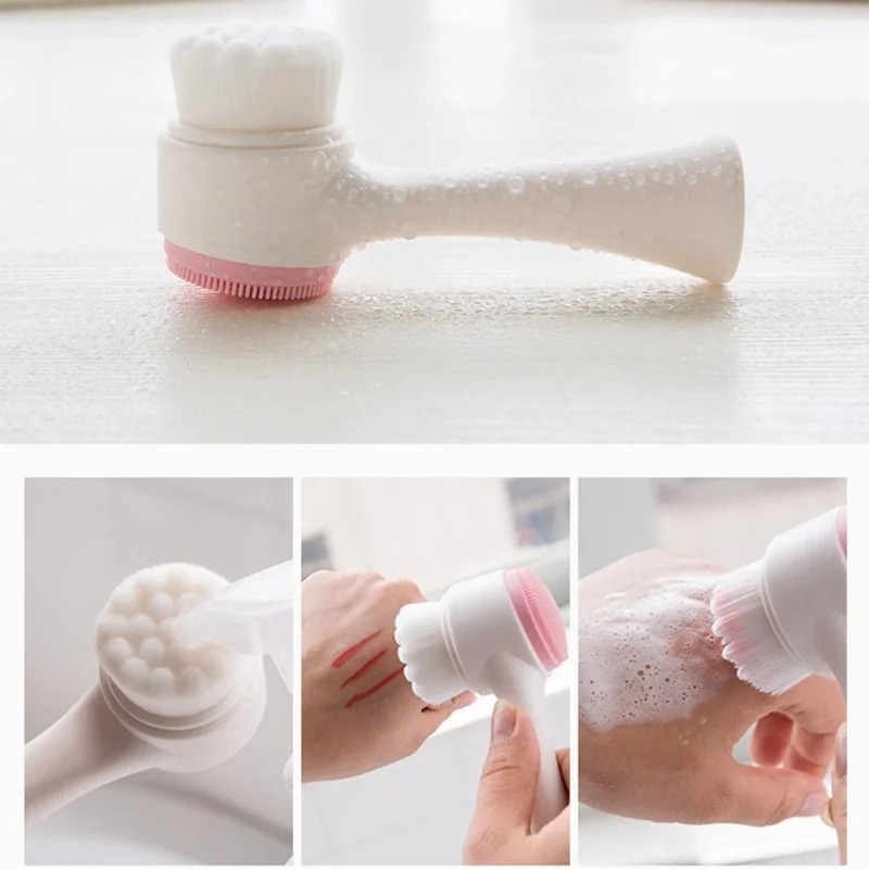 3D двусторонняя ручная щетка д – обзор и цена Silicone Face Scrubber Electric