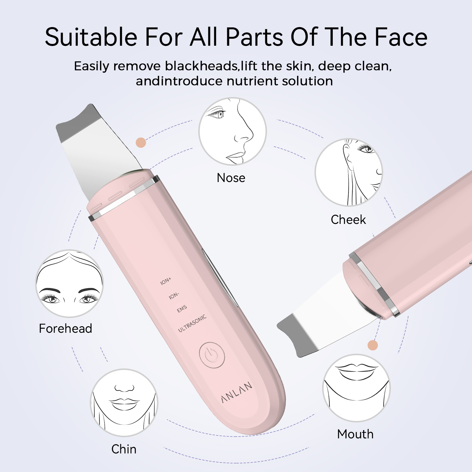ANLAN ультразвуковой скрабер,  – обзор и цена Led Light Therapy Face Mask