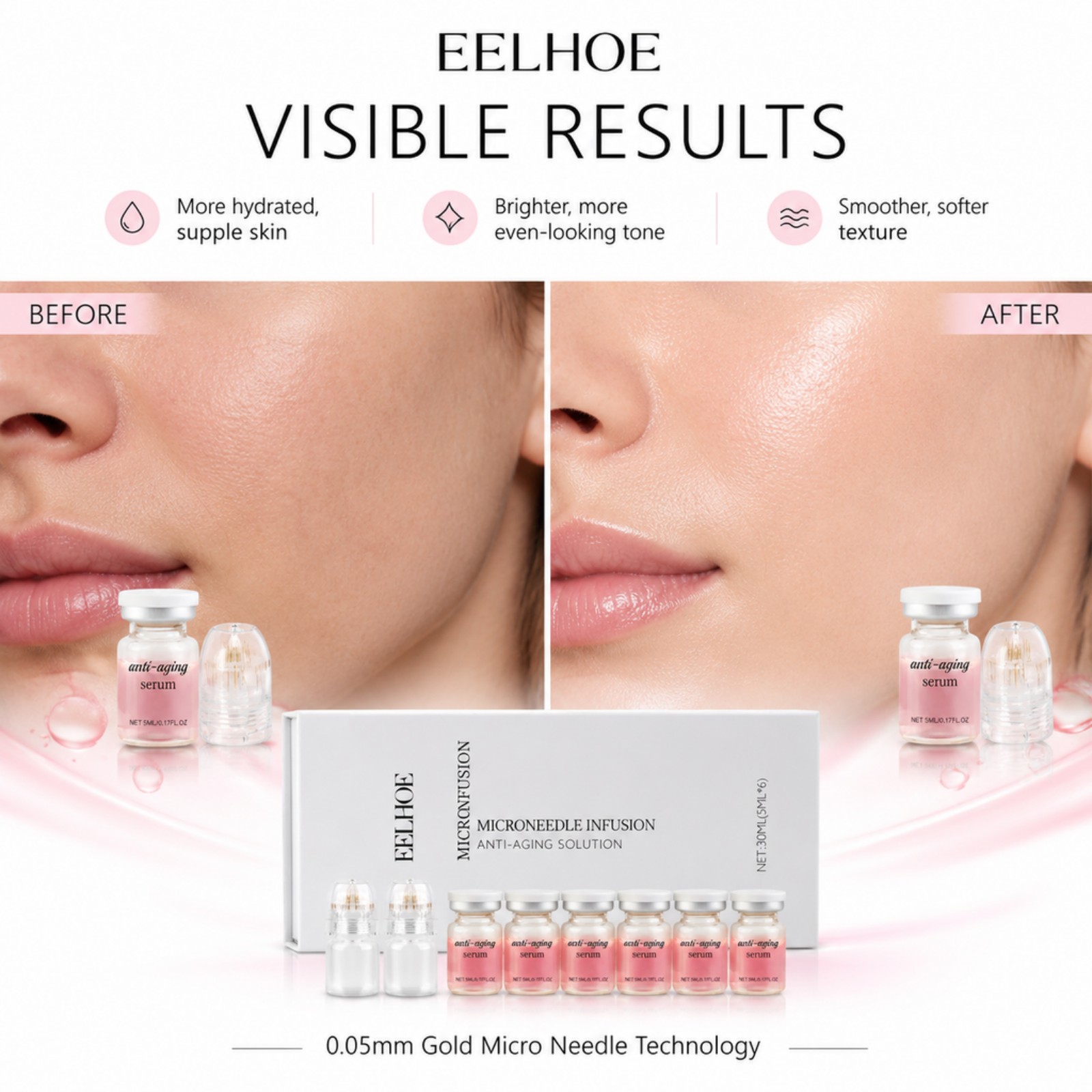 Набор сывороток с микроиглами  – обзор и цена Hyaluronic Acid Facial Serum