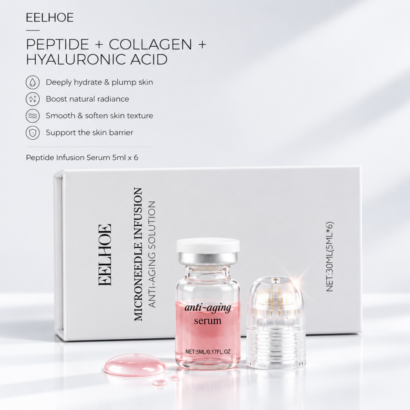 Набор сывороток с микроиглами  – обзор и цена Hyaluronic Acid Facial Serum