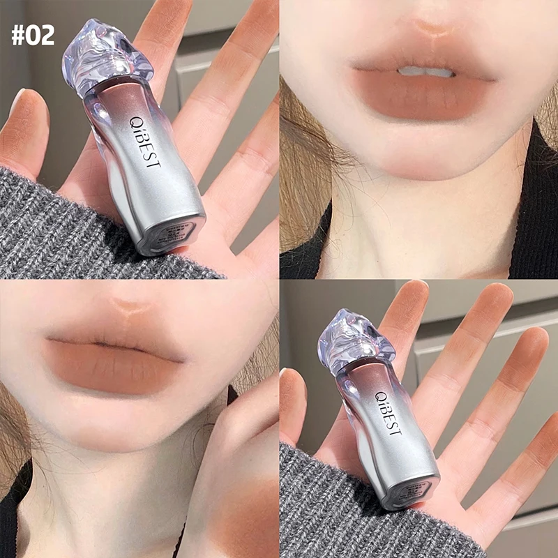 QIBEST матовая бархатная жидка – обзор и цена Matte Velvet Lip Tint Long Lasting